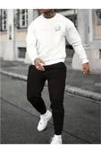 Eşofman Takımı Gezegen Baskılı  Ünisex Kışlık Sweatshirt ve Eşofman Altı 2 li Set Combin Pamuklu - 5