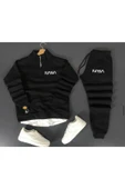 Nasa Baskılı Original Ünisex Kışlık Sweatshirt ve Eşofman Altı 2 li Set Combin Takım - 1