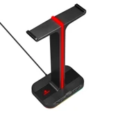 GameBooster HS01 RGB Aydınlatmalı Aksesuar ve İkili Kulaklık Standı - 3