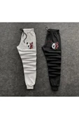 Panda Baskılı Original Unisex Kışlık Eşofman Altı 2 li Set Combin Takım - 1