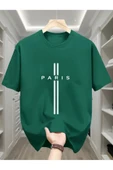 Paris dik çizgi Baskılı özel tasarım Unisex Tshirt - 1