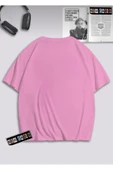 Kadın Pamuklu Kumaş Ön Baskılı Oversize T-shirt - 2