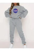 Eşofman Takımı Nasa Baskılı  Ünisex Kışlık Sweatshirt ve Eşofman Altı 2 li Set Combin Takım Pamuklu thumbnail 1