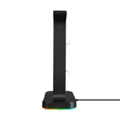 GameBooster HS01 RGB Aydınlatmalı Aksesuar ve İkili Kulaklık Standı - 5
