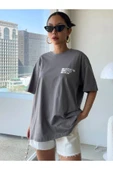 Cherısh Time Effect SIRT ve Ön Baskılı Oversize Tshirt thumbnail 1