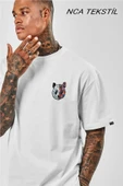 Panda Baskılı Original Ünisex Yazlık T-shirt Beyaz - 1