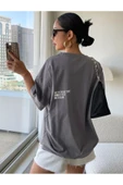 Cherısh Time Effect SIRT ve Ön Baskılı Oversize Tshirt thumbnail 2
