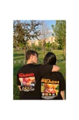 super mario and prıncess peach özel tasarım model baskılı Tshirt - 1