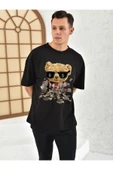 Unisex Dijital Richie Rich Oversize Siyah Baskılı T-shirt thumbnail 1