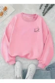 Eşofman Takımı Gezegen Baskılı  Ünisex Kışlık Sweatshirt ve Eşofman Altı 2 li Set Combin Pamuklu - 2