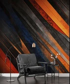3 Boyutlu Siyah Turuncu Duvar Kağıdı thumbnail 6
