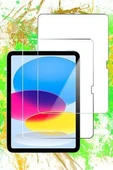 iPad 10. Nesil 10.9'' Ekran Koruyucu - 9H Temperli Cam, Çizilmez, Ultra Şeffaf - 7