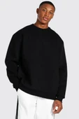 Unisex Baskısız Bisiklet Yaka 2 li Sweatshirt - 3