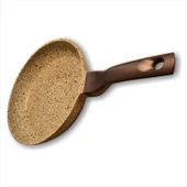 27cm Büyük Bakalit Kulp Yanmaz Yapışmaz Granit Yüzey Ağır Alaşım Döküm Tava - 1