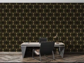 3 Boyutlu Siyah Altın Duvar Kağıdı thumbnail 4
