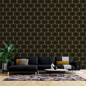 3 Boyutlu Siyah Altın Duvar Kağıdı thumbnail 1