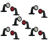 10 Adet 12 Led Boynuz Takoz Lamba 12-24 Volt Kırmızı Beyaz thumbnail 1