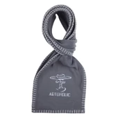 Artoholic gri polar nakışlı atkı - 1