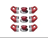 Tencere Tava Sahan Kulp ve Kapak Kulpu Kırmızı 3 Set - 1