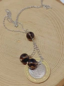 Dumanlı Kuvars Taşı Zincirli Kolye (9429) thumbnail 3