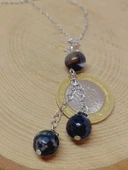 Akik Taşı Zincirli Kolye (22425) - 2