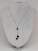 Dumanlı Kuvars Taşı Zincirli Kolye (9429) thumbnail 2