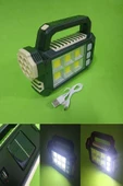 Yan Panelli Powerbank Özellikli 3 Modlu Solar Panelli Şarjlı Güneş Enerji Suya Dayanıklı Kamp Feneri - 3