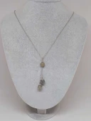 Labradorit Taşı Zincirli Kolye (9300) - 2