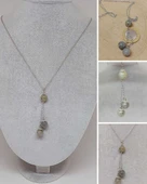 Labradorit Taşı Zincirli Kolye (9300) - 1