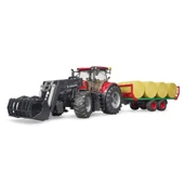 BR03198 Case Optum 300CVX Kepçeli Traktör Ve Balya Taşıma Römorku - 5