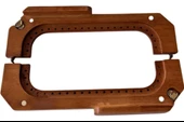 Çanta Aksesuar 25 Cm  Koyu  Renk Dikmeli Ahşap Burs - 2