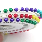 Renkli Çelik Eşarp Şal İğnesi 480 Adet Toplu İğne 28mm Karışık Renkli Eşarp İğnesi Şal İğnesi thumbnail 2