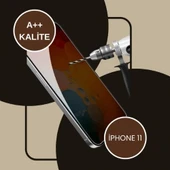 iPhone 11 Uyumlu Kırılmaz Cam Privacy Hayalet Tam Kaplayan Ekran Koruyucu - 5