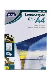 Mas Laminasyon Filmi- 125 Mikron A4 100'lü Paket - 1