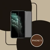 iPhone 11 Uyumlu Kırılmaz Cam Privacy Hayalet Tam Kaplayan Ekran Koruyucu - 2
