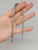 Hematit Taşı Silindir Kesim Sallamalık Zaza Tesbih 6mm (48194) thumbnail 2