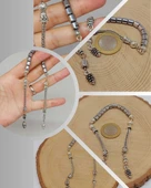 Hematit Taşı Silindir Kesim Sallamalık Zaza Tesbih 6mm (48194) thumbnail 1