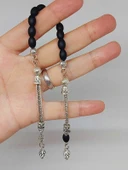 Oniks Taşı Mat Kapsül Kesim Sallamalık Zaza Tesbih 5.5*8mmmm (54650) thumbnail 2