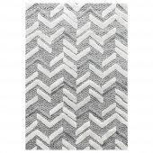 Modern Dekoratif Bukleli kabartmalı 3 boyutlu Zigzag Desenli Gri Oturma odası Salon Halısı - 2