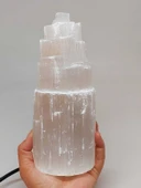 Selenit Kule Doğal Taş Lamba - 20 cm (55754) - 2