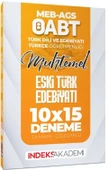 2025 ÖABT MEB AGS Muhtemel Türk Dili Edebiyatı Türkçe Eski Türk Edebiyatı 10 x 15 Deneme İndeks Akademi - 1