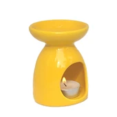 Sarı Konik Seramik Buhurdanlık Tütsülük - 1