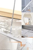 Teleskobik Saplı Çekçek Yersil Kauçuk Uçlu Uzun Saplı Su Çekici- Duş -Cam -Araba -Banyo Silecek - 1