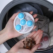 1 Adet Çamaşır Makinesi İçin Peçete -Toz- Evcil Tüyü Toplayıcı Yıkanabilir Tüy Toplayıcı File Aparat - 4