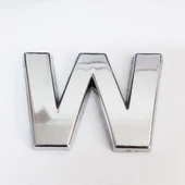 W Harfi Villa Tipi Krom Yapışkanlı 9 cm Harf thumbnail 2