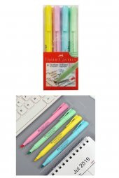 Pastel Renkler Fosforlu Kalem 4 Lü 1 Paket Faber Castell Textliner Pastel Renkler Kesik Uçlu - 2