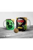 ALPŞAN TİCARET  Brawl Stars Spike Kupa Bardak Model 6 Ve Altın Coin Figür Seti - 1