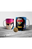 ALPŞAN TİCARET  Brawl Stars Fang Kişiye Özel Isimli Kupa Bardak Ve Altın Coin Figür Seti - 1