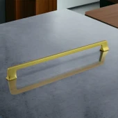Gediz Mat Gold Altın Kulp 320 mm Metal Mobilya Çekmece Mutfak Dolabı Dolap Kapak Kulpları Kulb Kulpu thumbnail 4