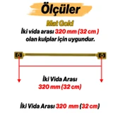 Gediz Mat Gold Altın Kulp 320 mm Metal Mobilya Çekmece Mutfak Dolabı Dolap Kapak Kulpları Kulb Kulpu thumbnail 3